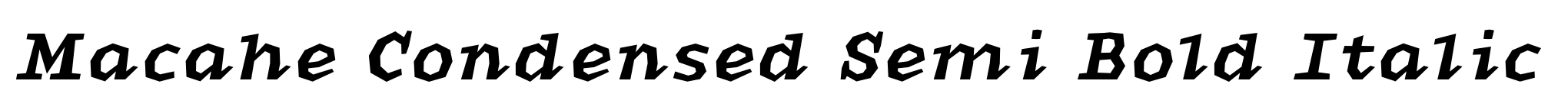 Macahe Condensed Semi Bold Italic image